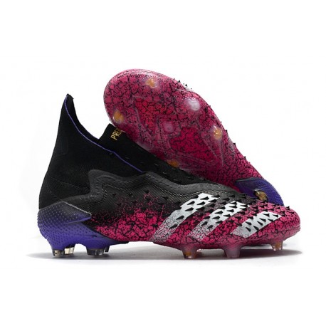 adidas Predator Freak+ FG Scarpa Calcio Nero Core Bianco Rosa Shock
