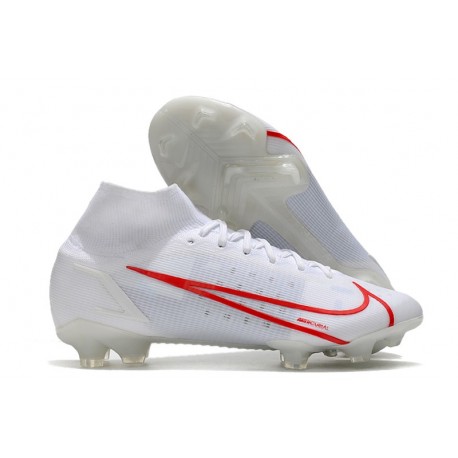 Nike Mercurial Superfly VIII Elite DF FG Bianco Rosso
