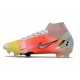 Nike Mercurial Superfly VIII Elite DF FG Bianco Argento Metallico Platino Puro