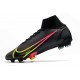 Nuovo Nike Mercurial Superfly 8 Elite FG Nero Cyber Off Noir