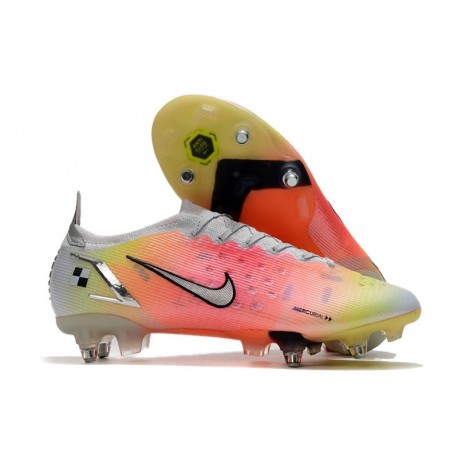 Nike Mercurial Vapor XIV Elite SG AC Bianco Argento Metallico Platino Puro