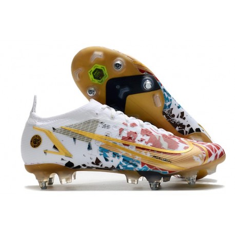 Nike Mercurial Vapor XIV Elite SG AC Bianco Rosso Blu Oro