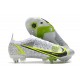 Nike Mercurial Vapor XIV Elite SG AC Bianco Nero Metallic Argento Volt