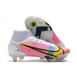 Nike Mercurial Superfly 8 Elite SG-PRO Bianco Nero Rosa