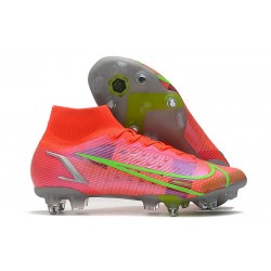 Nike Mercurial Superfly 8 Elite SG-PRO Cremisi Vivace Argento Metallico