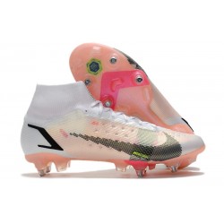 Nike Mercurial Superfly 8 Elite SG-PRO Bianco Nero Cremisi Vivace Rosa Blast