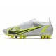 Nike Mercurial Vapor 14 Elite AG Bianco Nero Metallic Argento Volt