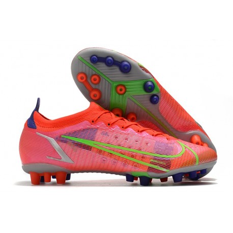 Scarpe da calcio Nike Mercurial Vapor 14 Elite AG Cremisi Vivace Argento Metallico