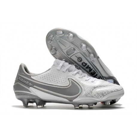 Nike Tiempo Legend 9 Elite FG Bianco Grigio