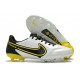 Nike Tiempo Legend 9 Elite FG Bianco Fumo Scuro Grigio Nero Giallo