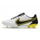 Nike Tiempo Legend 9 Elite FG Bianco Fumo Scuro Grigio Nero Giallo