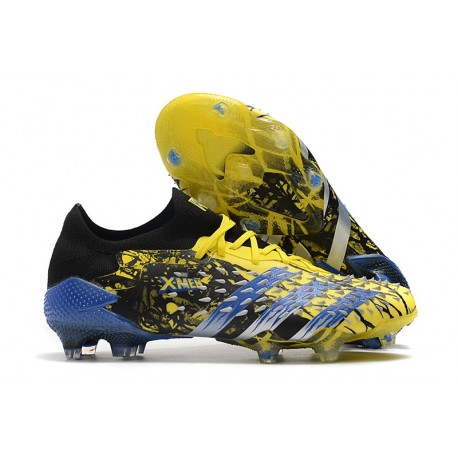 adidas Scarpe Calcio Predator Freak .1 L FG X-Men Wolverine - Giallo Acceso Argento Metallico Nero Core