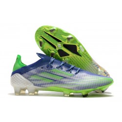 adidas X SPEEDFLOW.1 FG Uomo Adizero Bianco Verde Screaming Sonic Ink