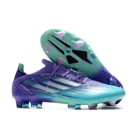 adidas X SPEEDFLOW.1 FG Uomo Viola Rush Argento Metallico Menta Rush