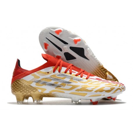 adidas X SPEEDFLOW.1 FG Uomo Oro Rosso Bianco