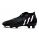 adidas Predator Edge + FG Scarpa Nuovo Nero Core Bianco Rosso Vivido