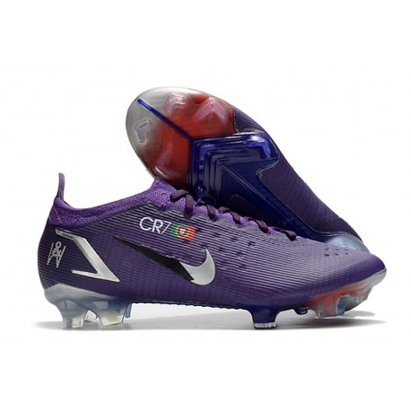 Nike Mercurial Vapor 14 Elite FG Scarpe Ronaldo CR7 Viola Argento