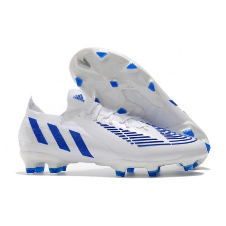 adidas Predator Edge + FG Scarpa Nuovo Bianco Hi Res Blu Bianco