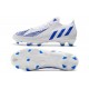 adidas Predator Edge + FG Scarpa Nuovo Bianco Hi Res Blu Bianco