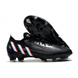 adidas Predator Edge.1 Low FG Uomo Nero Core Bianco Rosso Vivido