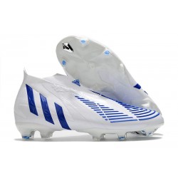 adidas Predator Edge + FG Scarpa Nuovo Bianco Hi Res Blu