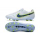 Nike Tiempo Legend 9 Elite FG Bianco Blu