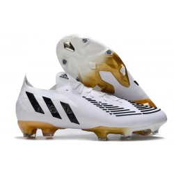 adidas Predator Edge.1 Low FG Uomo Bianco Oro Nero