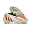 adidas Predator Edge + FG Scarpa Bianco Off Rosso Vivido Oro Metallico