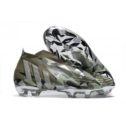 adidas Predator Edge + FG Scarpa Nuovo Focu Oliva Argento Metallico Magic Lime