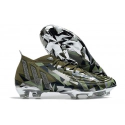Scarpe adidas Predator Edge.1 FG Focu Oliva Argento Metallico Magic Lime