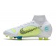 Nike Mercurial Superfly 8 Elite FG Uomo Bianco Blu Giallo