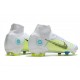 Nike Mercurial Superfly 8 Elite FG Uomo Bianco Blu Giallo