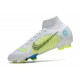 Nike Mercurial Superfly 8 Elite FG Uomo Bianco Blu Giallo