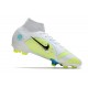 Nike Mercurial Superfly 8 Elite FG Uomo Bianco Blu Giallo