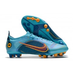 Scarpe da calcio Nike Mercurial Vapor 14 Elite AG Blu Cloro Arancione Laser Marina