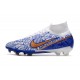 Nike Zoom Mercurial Superfly 9 Elite Fg Bianco Blu Oro