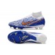 Nike Zoom Mercurial Superfly 9 Elite Fg Bianco Blu Oro