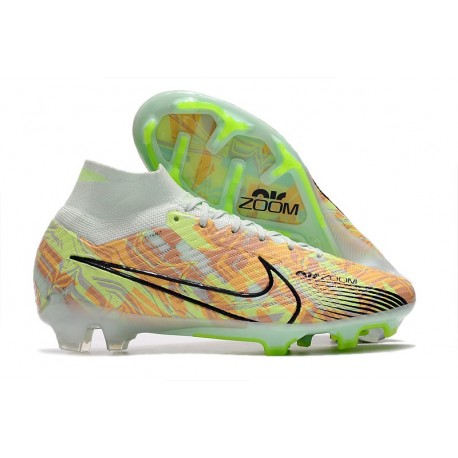 Nike Zoom Mercurial Superfly 9 Elite Fg Verde Blu Arancione