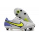 Scarpe Nike Tiempo Legend 9 Elite SG-Pro AC Grigio Nebbia Volt Zaffiro