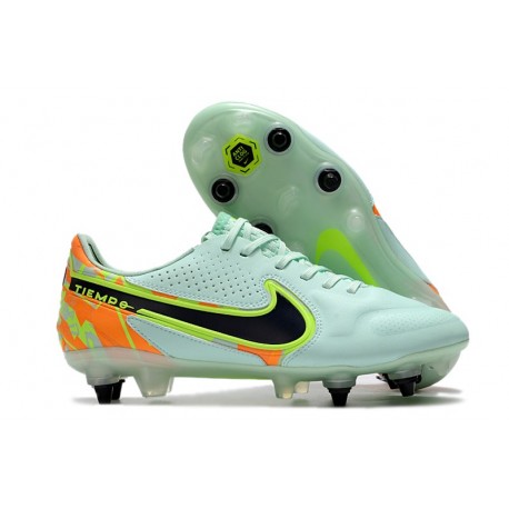 Nike Tiempo Legend 9 Elite SG-Pro AC Verde Orzo Blu Nerastro Arancione