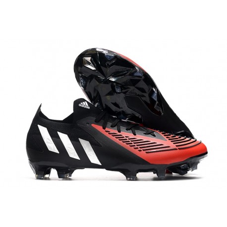 adidas Predator Edge.1 Low FG Uomo Nero Bianco Rosso