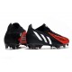adidas Predator Edge.1 Low FG Uomo Nero Bianco Rosso