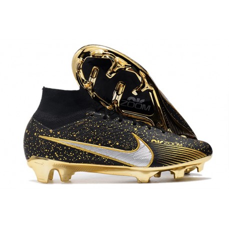 Nike Zoom Mercurial Superfly 9 Elite Fg Nero Oro Metallico