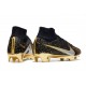 Nike Zoom Mercurial Superfly 9 Elite Fg Nero Oro Metallico