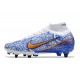 Nike Air Zoom Mercurial Superfly 9 Elite SG Bianco Blu