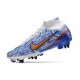 Nike Air Zoom Mercurial Superfly 9 Elite SG Bianco Blu
