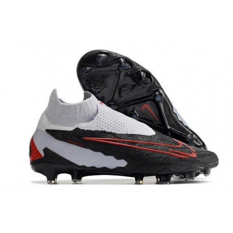 Scarpe Nike Phantom GX Elite DF FG Nero Grigio Rosso