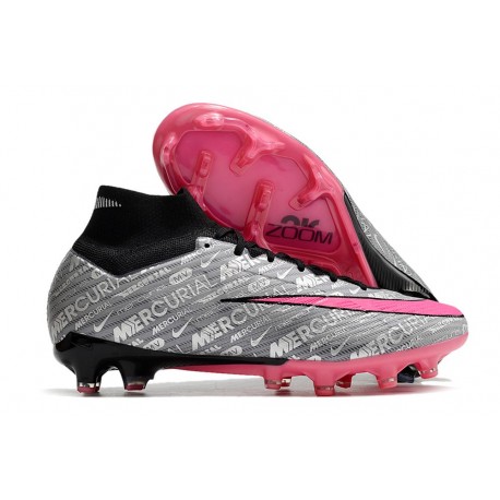 Nike Zoom Mercurial Superfly 9 Elite Fg Rosa Argento Nero