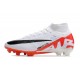 Nike Zoom Mercurial Superfly 9 Elite Fg Bianco Cremisi Vivace Nero