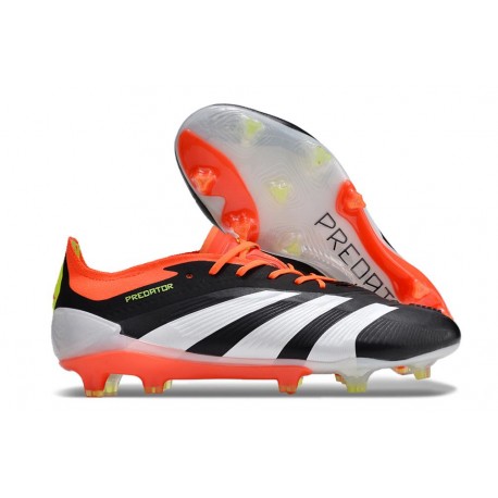 Scarpa Calcio adidas Predator Elite FG Nero Core Bianco Rosso Solare